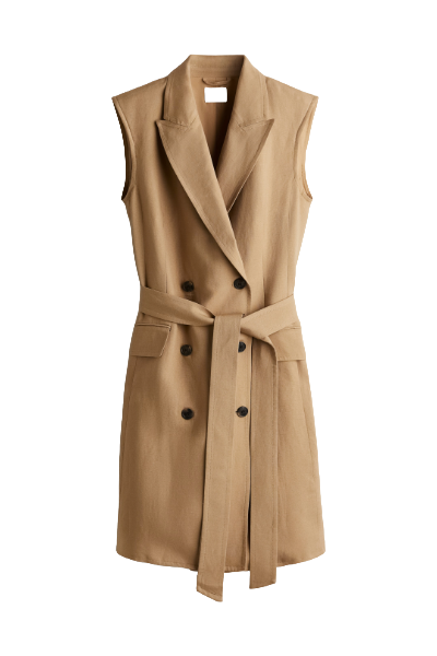 H&M, Linen-Blend Jacket Dress