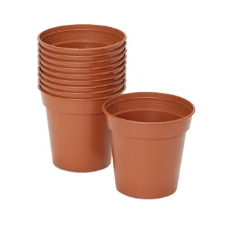 Verve Lei Terracotta Plastic Circular Grow Pots