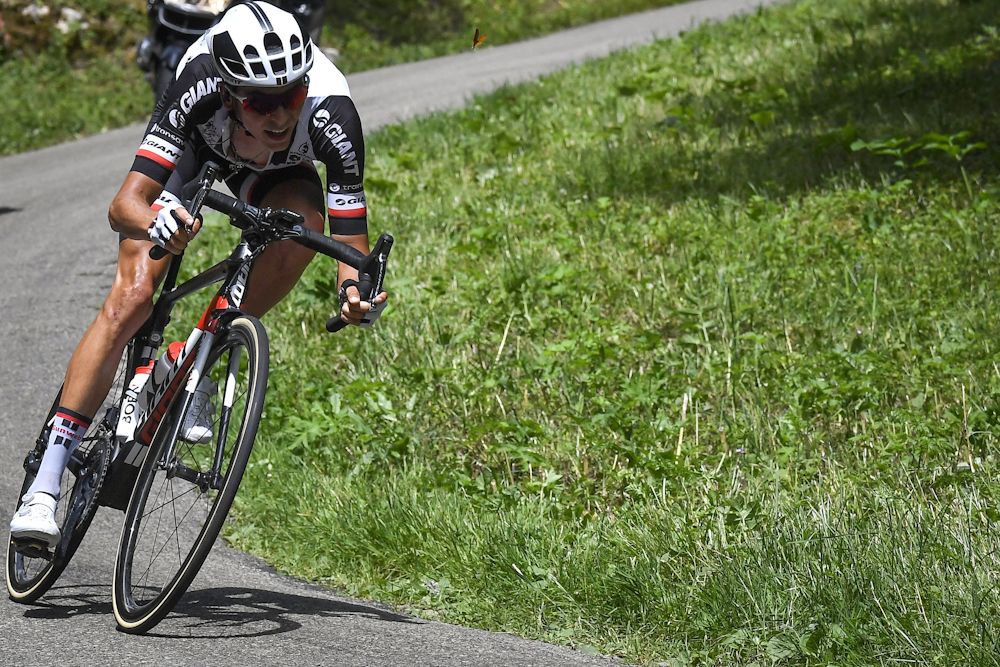 Warren Barguil rides in the breakaway during stage 8 at the Tour de France.