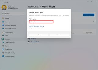 Create Kiosk account