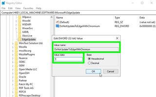how to uninstall Microsoft Edge - new registry value