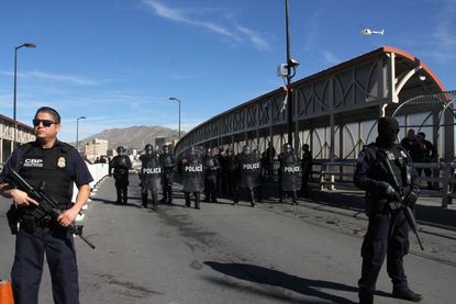 Border Patrol agents conduct drills in El Paso, Texas