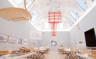 Installation view of ‘Renzo Piano: The Art of Making Buildings’ at Royal Academy of Arts London