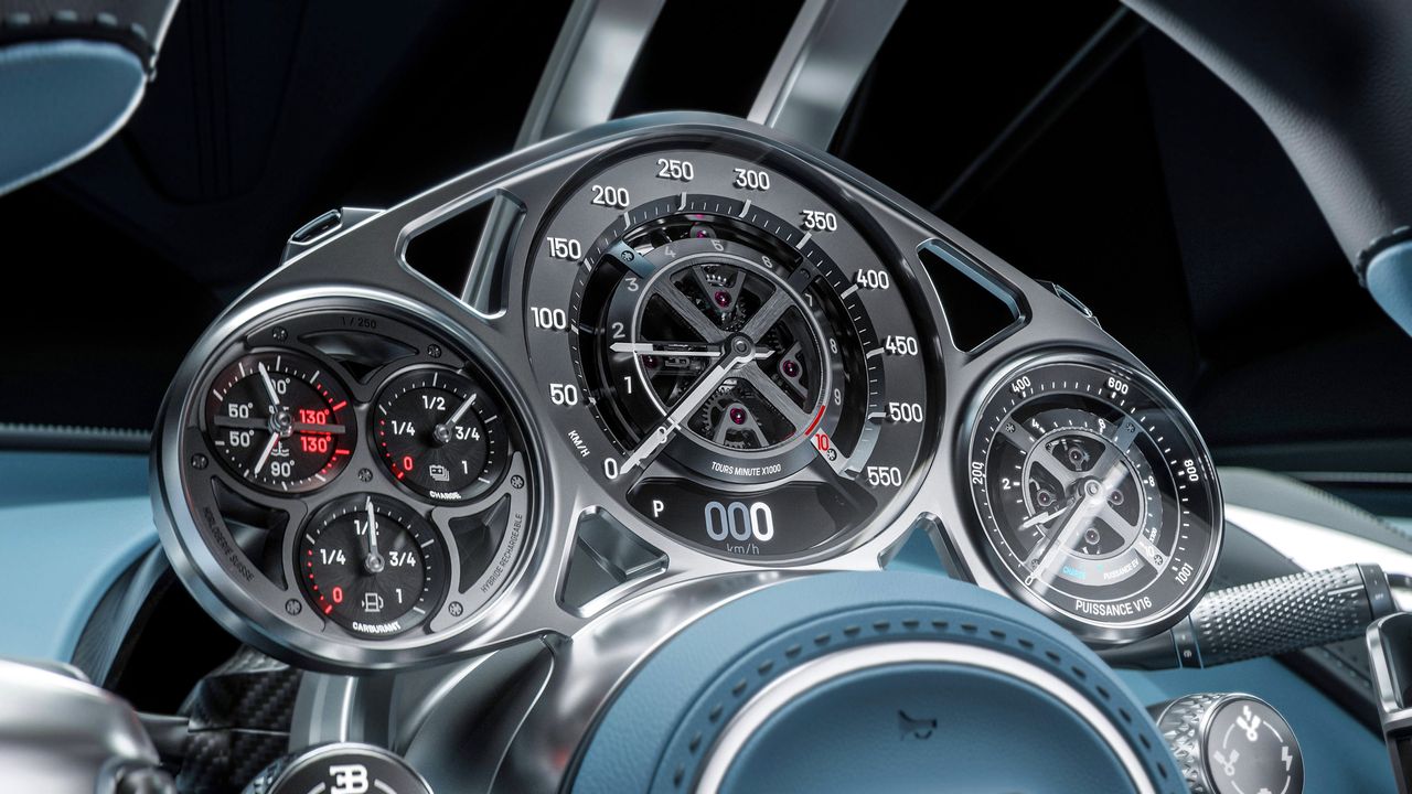 Bugatti Tourbillon instrument cluster