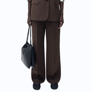 Image of brown trouser suit