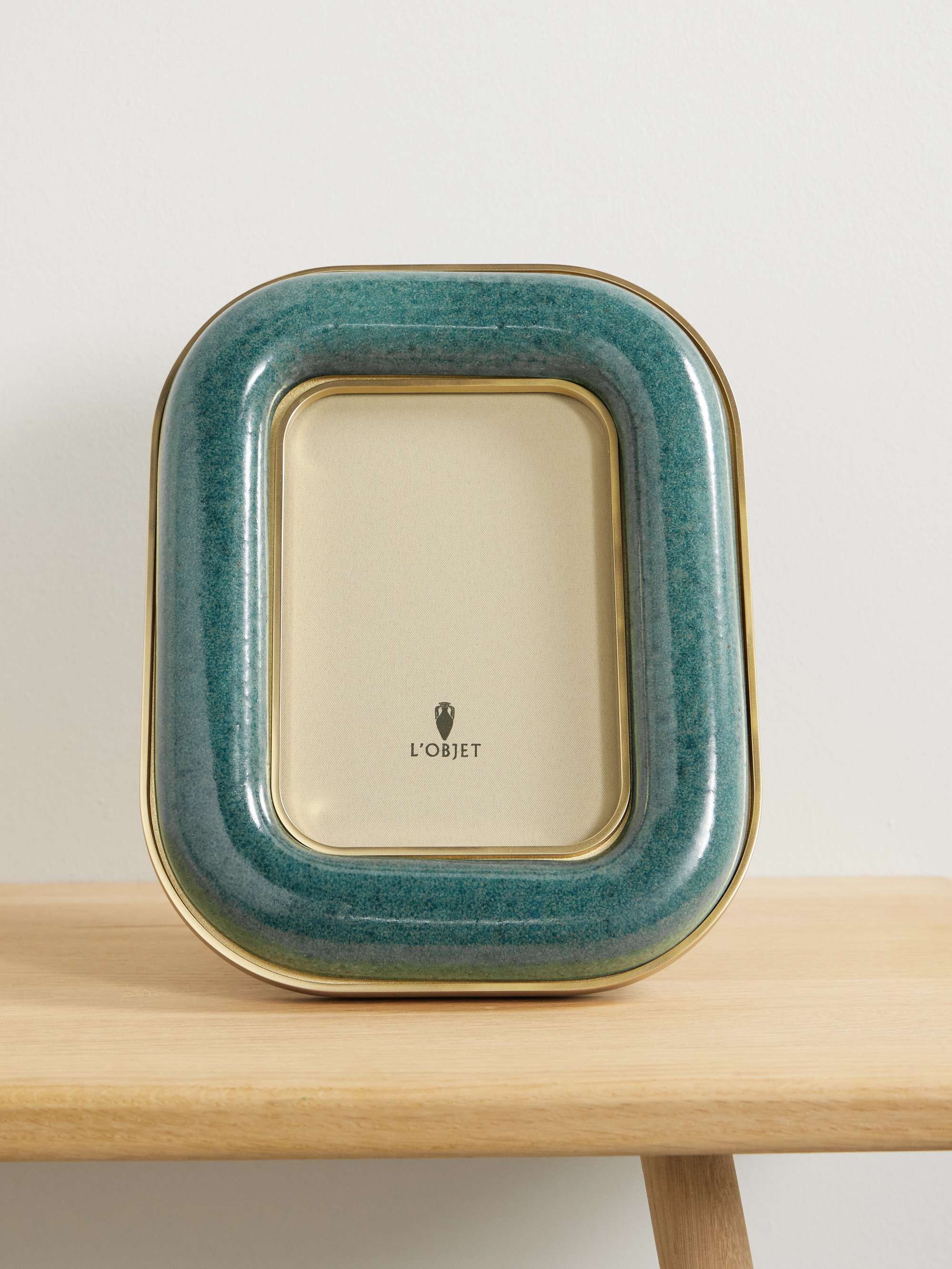 Rue Jacob Ceramic Gold-Plated 5x7" Picture Frame