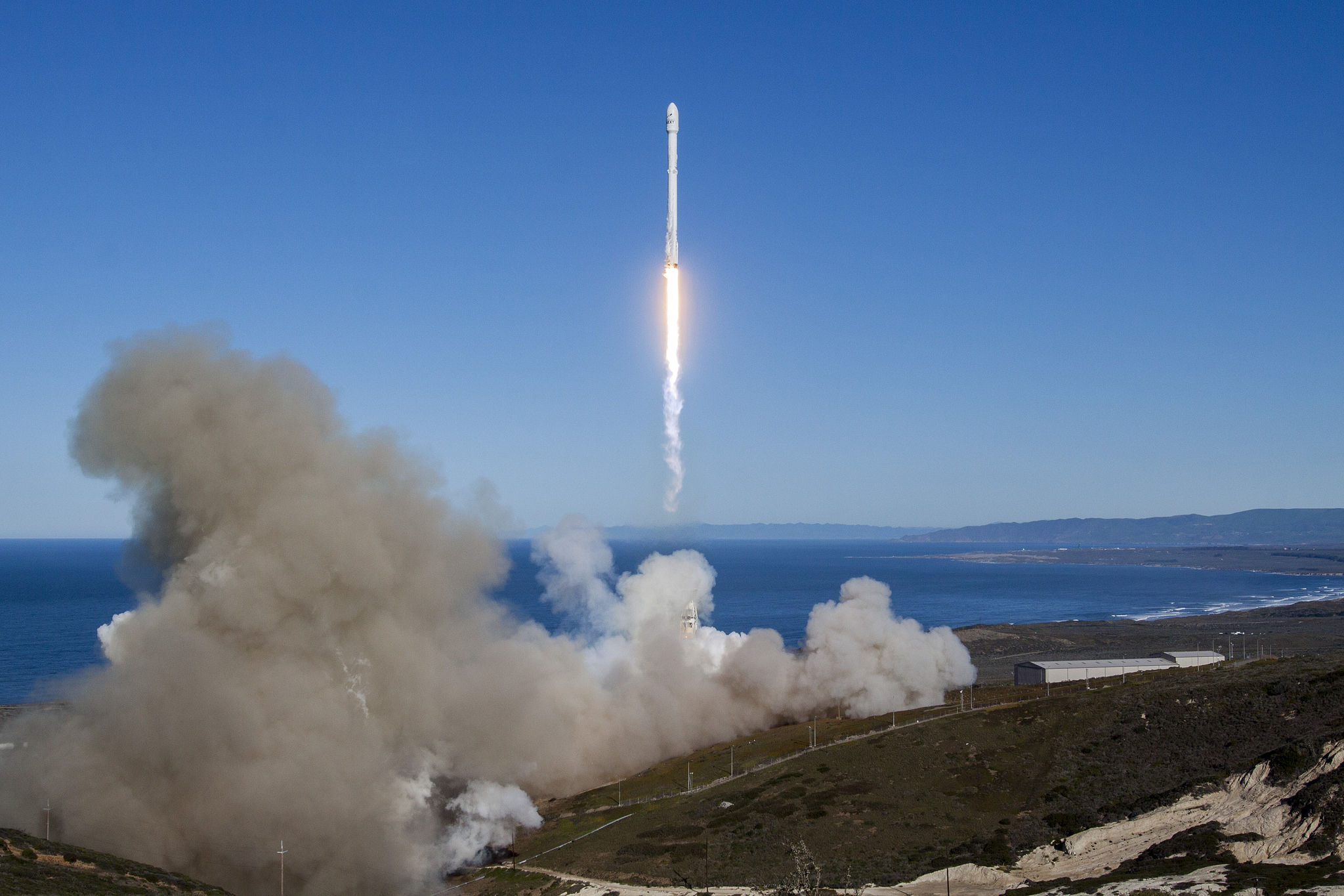 This image shows the first of eight scheduled launches by SpaceX for Iridium Communications. The second Iridium communications satellite launch is scheduled for June 25, and will send 10 satellites into orbit.