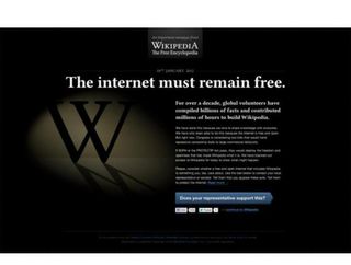 24-hour Wikipedia blackout will protest SOPA/PIPA