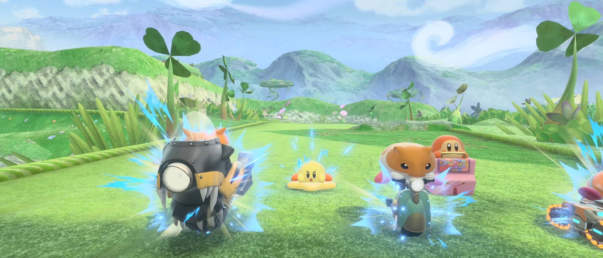 Racers prepared to blast off in Kirby Air Riders