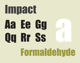 Impact was designed in 1965. It's bold, it's condensed, and it's a decent headline choice. However, it has been dramatically overused – mainly due to the fact that it has been supplied with Microsoft Windows since Windows 98