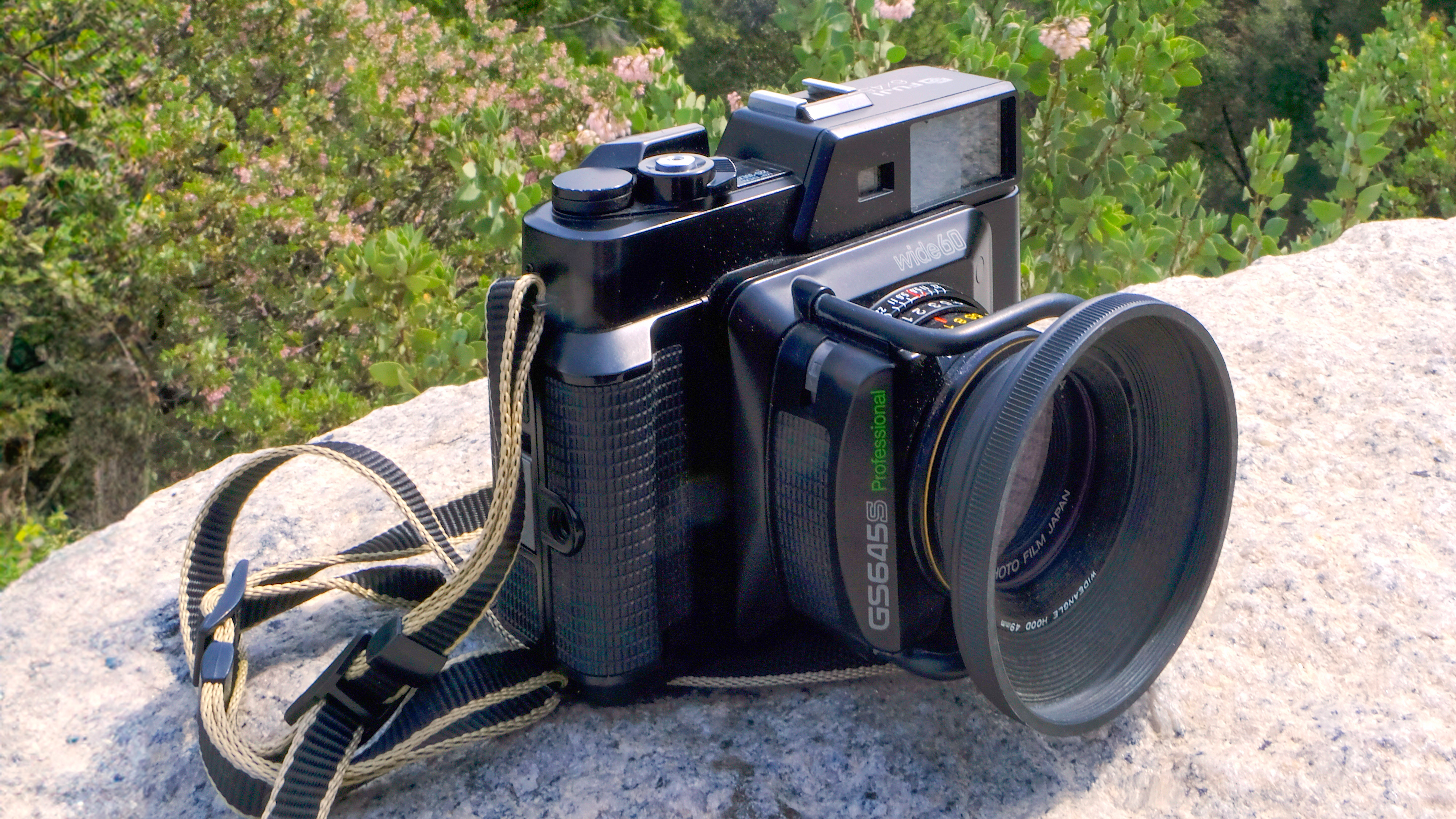 Fuji GS645S Professional camera on a wall