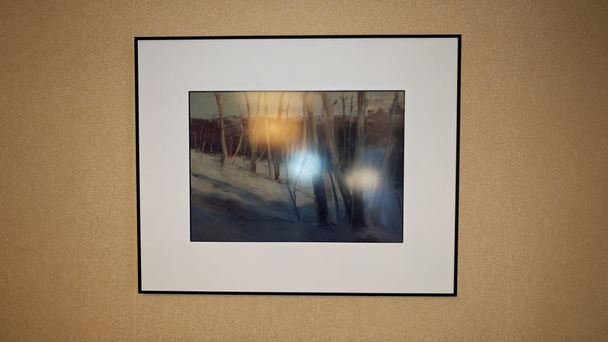 InkPoster review; a black art frame on a wall