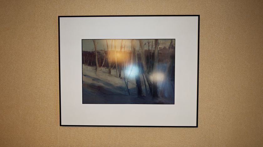 InkPoster review; a black art frame on a wall