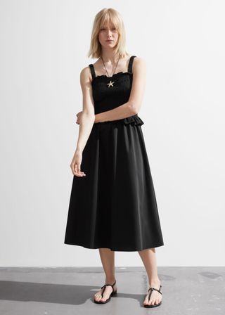 Ruched Midi Dress