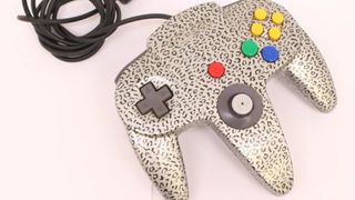 Nintendo 64 Foxdata Silver Leopard customised controller