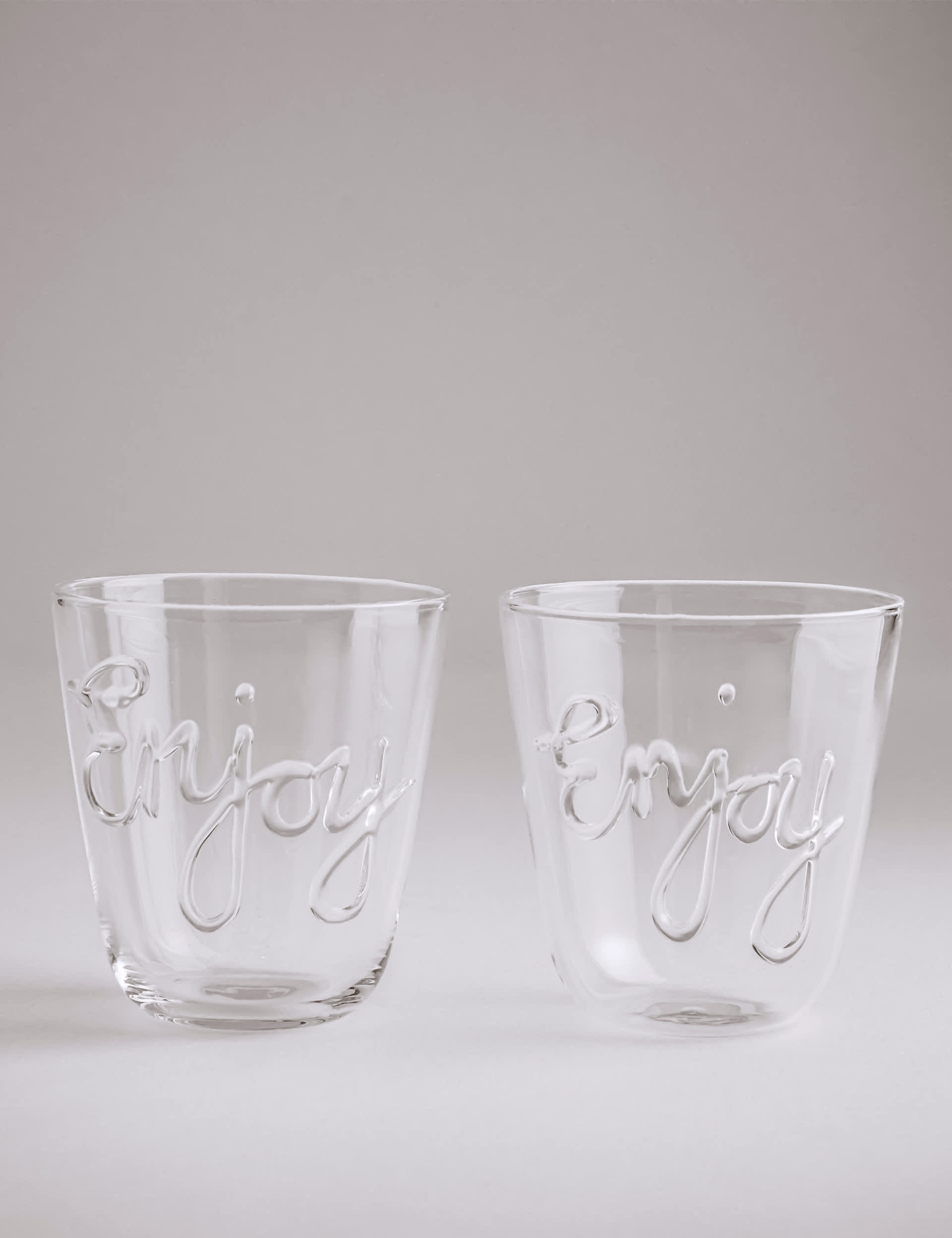 Set of 2 Enjoy Slogan Tumblers