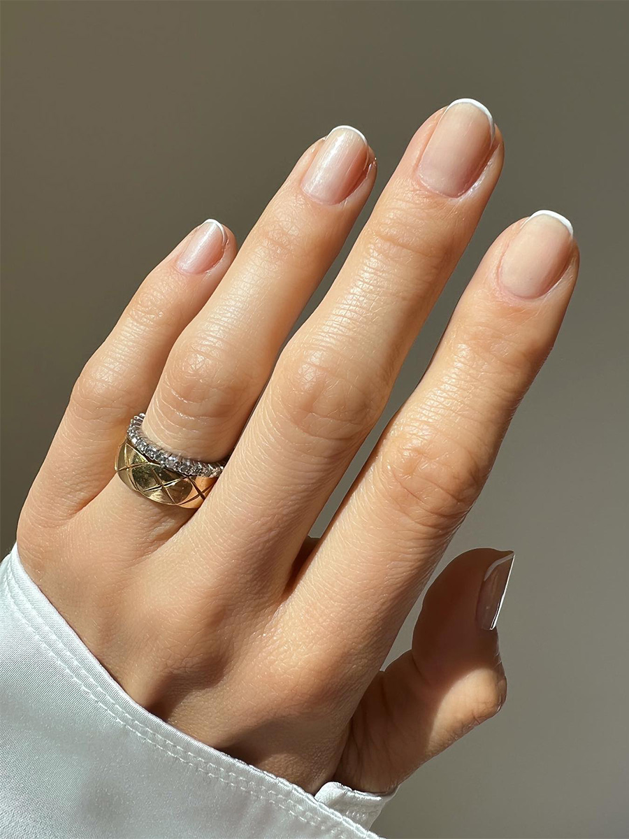 Micro French manicure by Betina Goldstein.