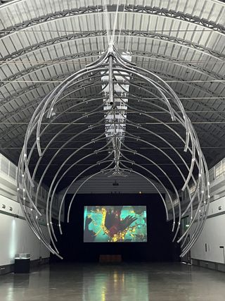Petra Feriancová, Vertebra, 2022. Installation view of 'Isolitudine' at ZACentrale, Palermo Biennale Arcipelago Mediterraneo