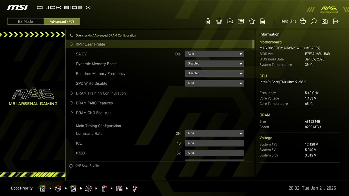 MSI MAG B860 Tomahawk Wifi