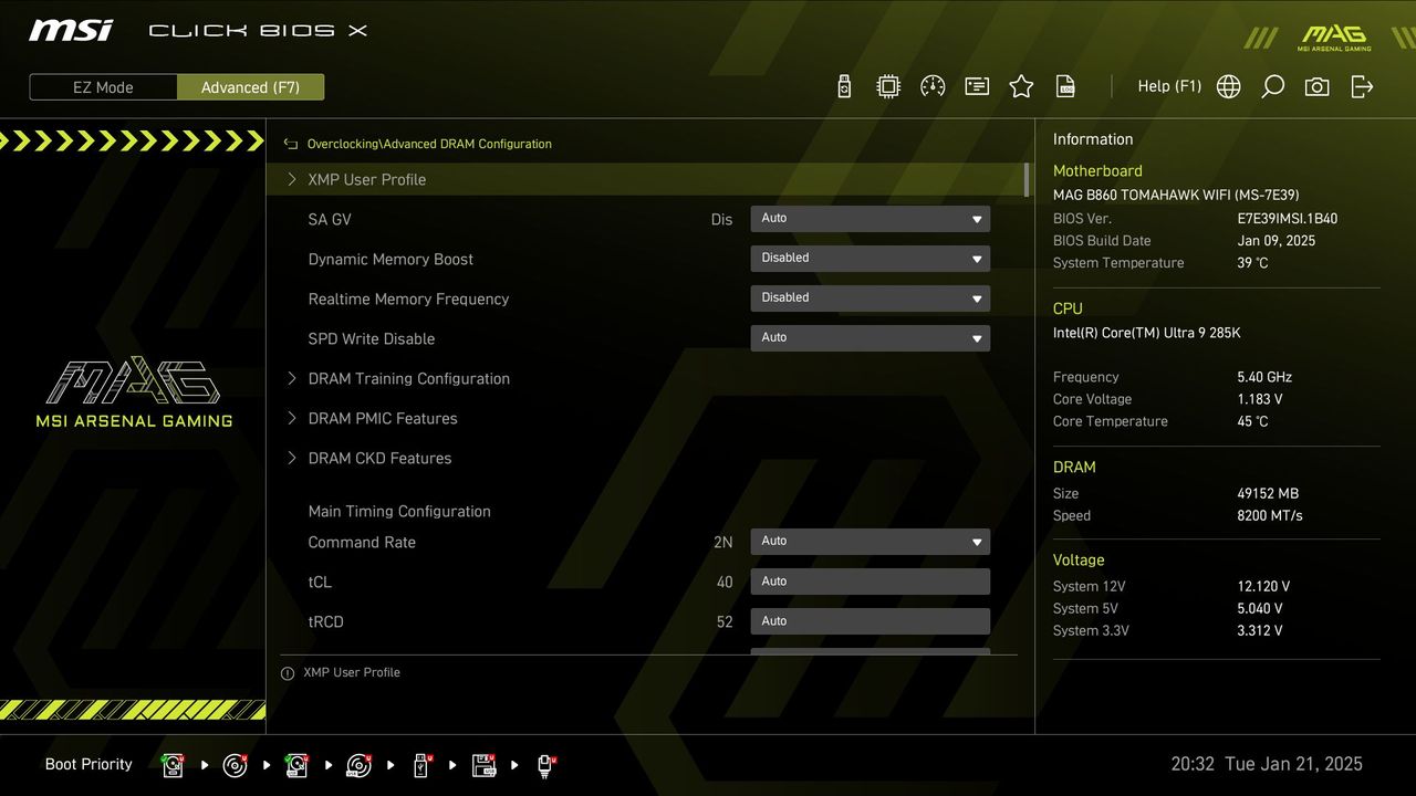 MSI MAG B860 Tomahawk Wifi