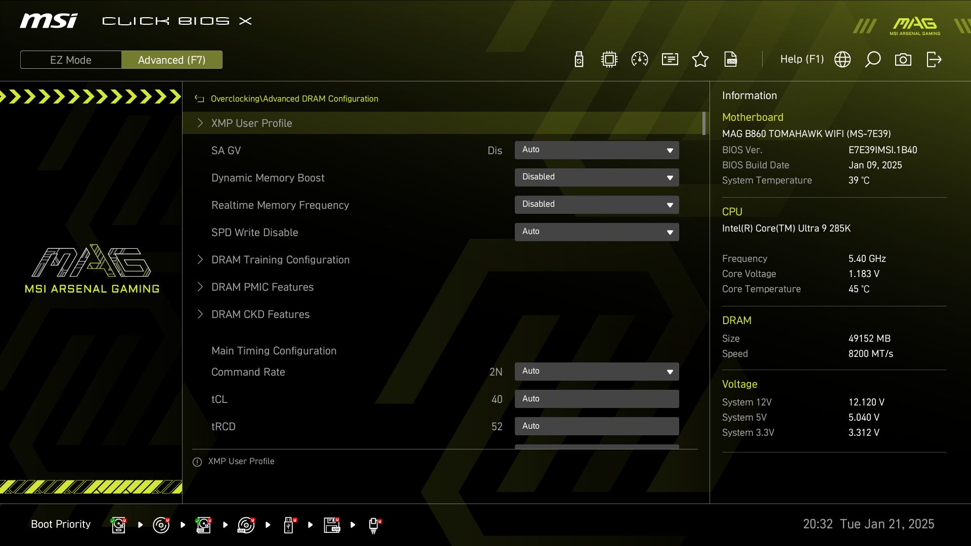 MSI MAG B860 Tomahawk Wifi