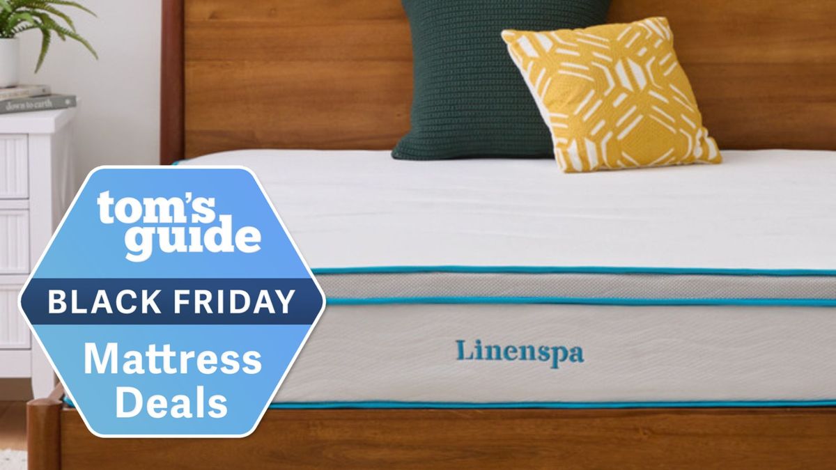 The 10&quot; Linenspa Memory Foam Hybrid Mattress with a Black Friday deals badge