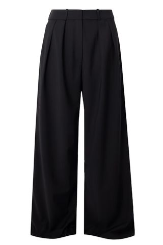 Ripley Pleated Grain De Poudre Wide-Leg Pants