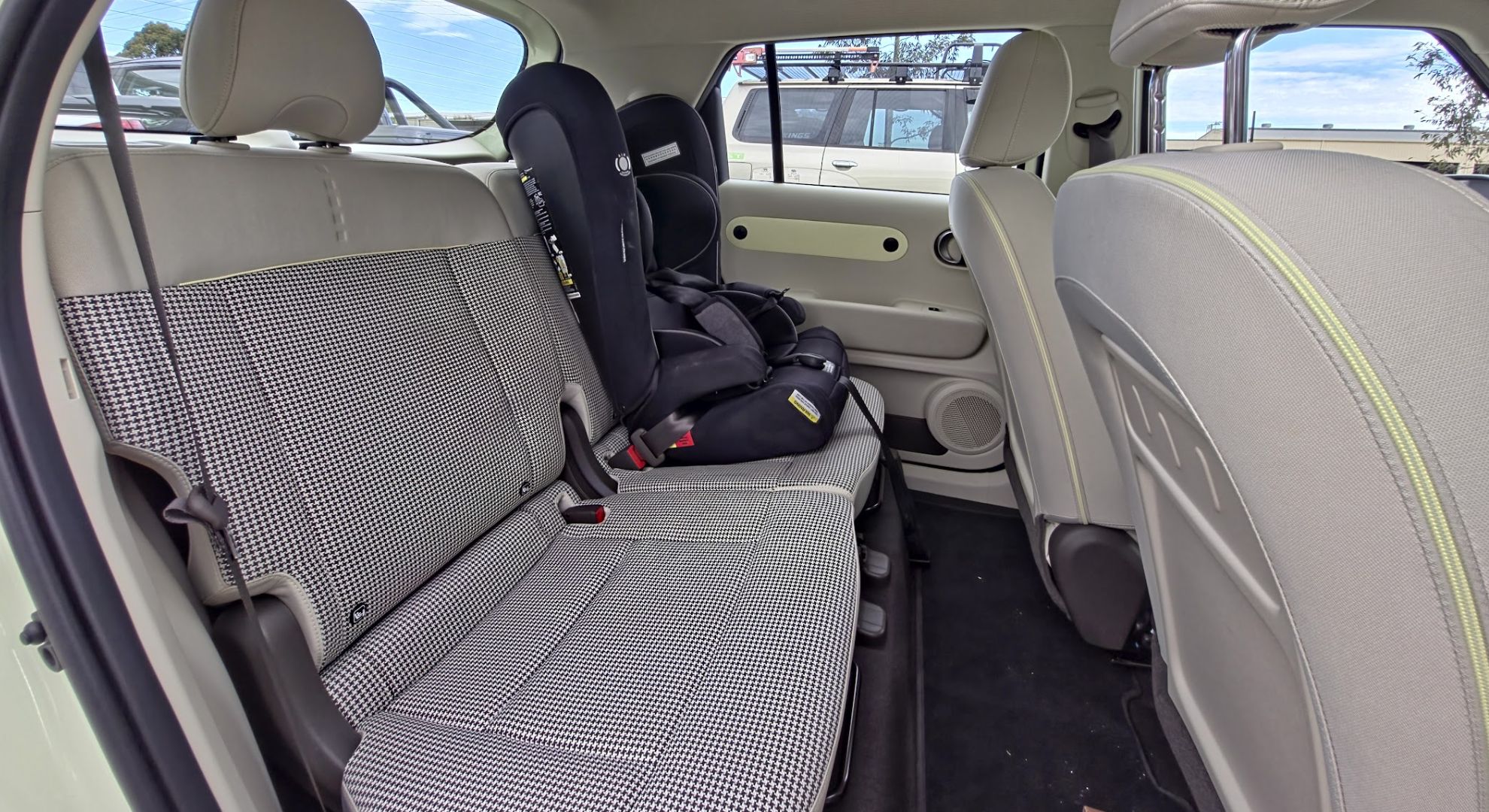The back seats of the Hyundai Inster