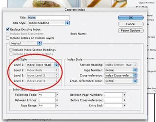 Create an index in InDesign: step 8