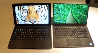 The Razer Blade Stealth next to the Dell XPS 13.