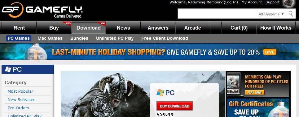 Retailer gamefly subscription cost