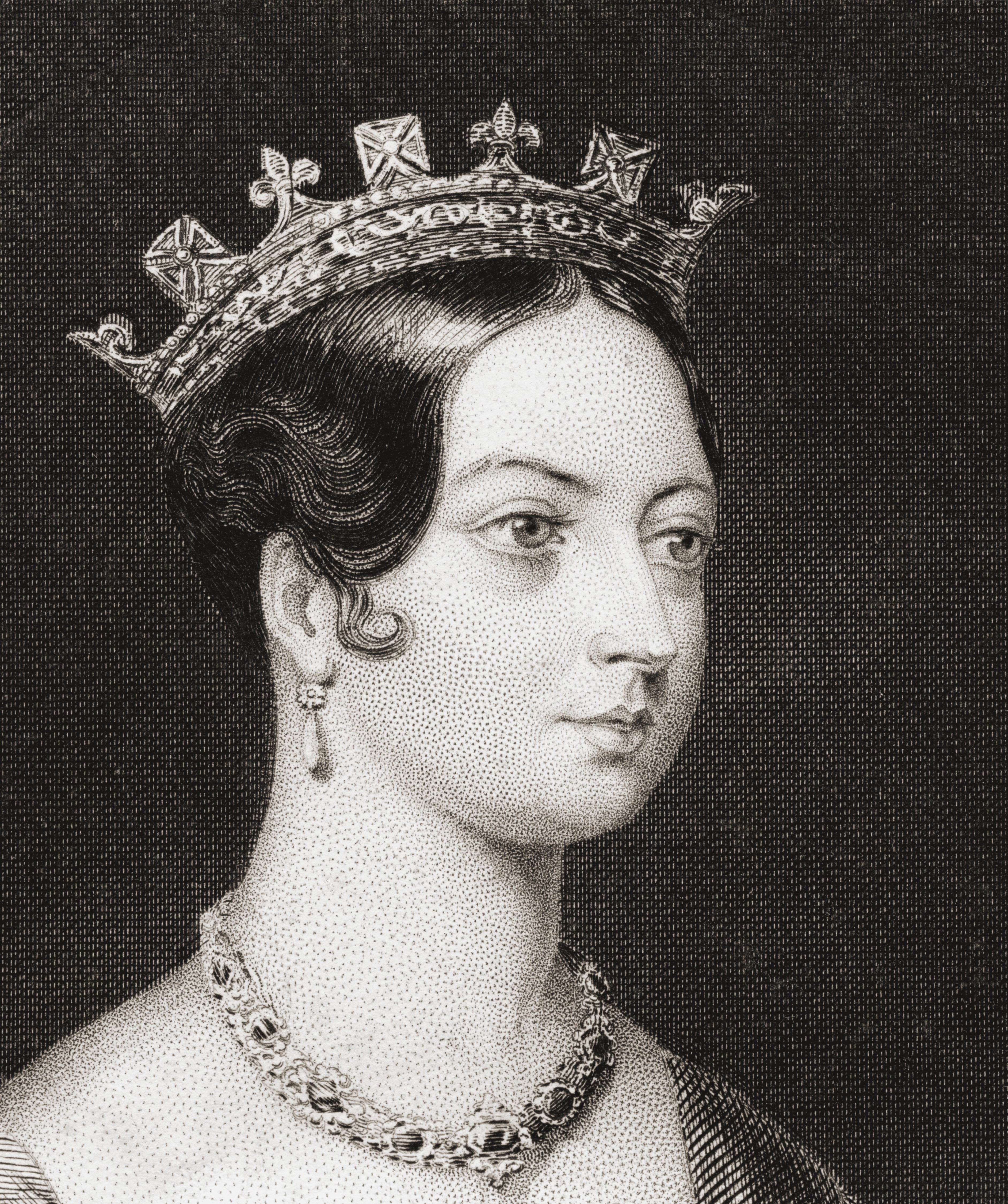 A portrait of Queen Victoria