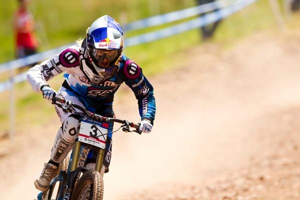Rachel Atherton racing to a win at the Windham World Cup in 2011