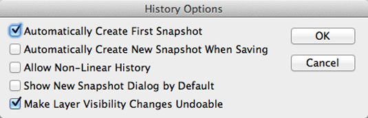 Photoshop secrets: Enable visibility history