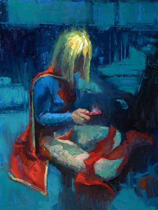 impressionist paintings of superheroes