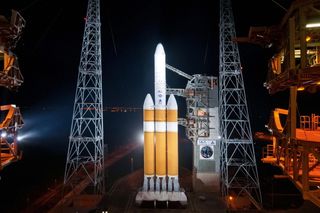 NROL-15 Mission on Launch Pad, Night