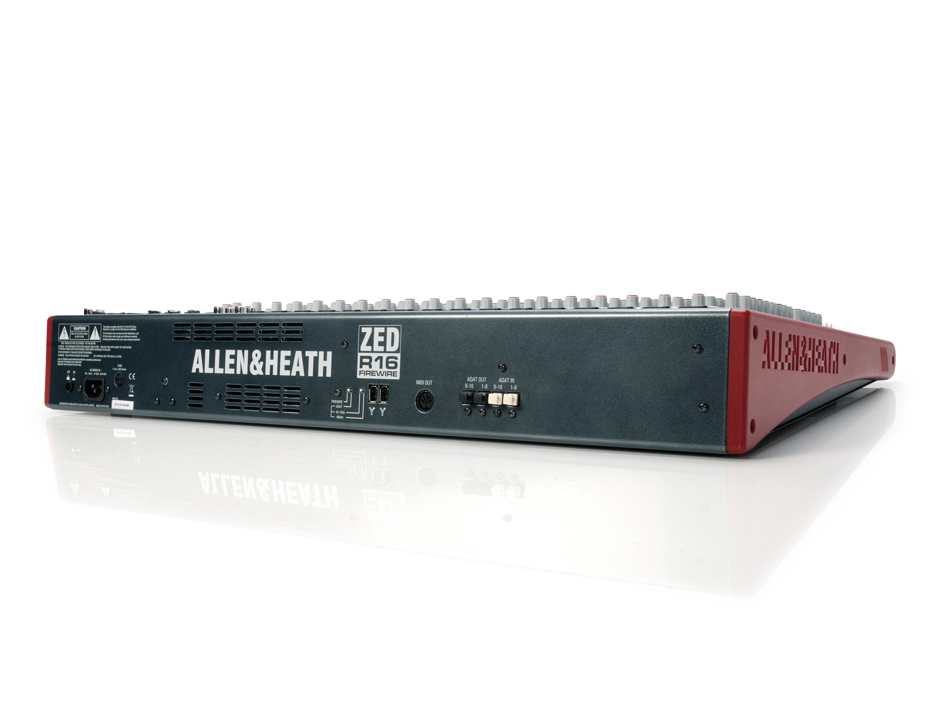 Multi-channel audio can be transferred via FireWire and ADAT.