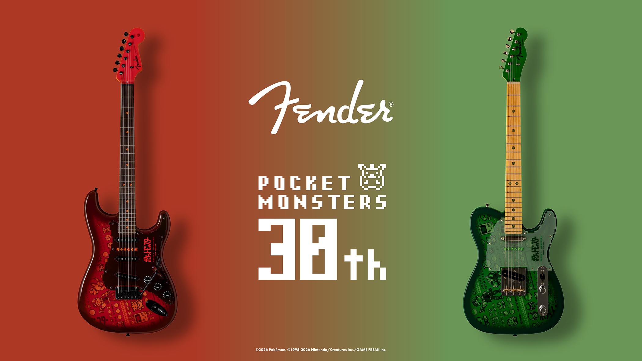 Fender x Pokemon Stratocaster and Telecaster
