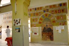 crusader heraldry on hospital walls