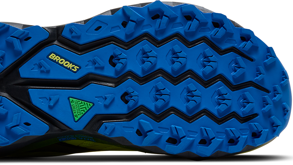 Blue outsole of Brooks Cascadia 19