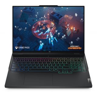 Black Lenovo Legion Pro 7i gaming laptop against white background