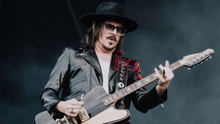 Scott Holiday performs with Rival Sons at the Danish heavy metal festival Copenhell 2024 in Copenhagen, June 21, 2024.