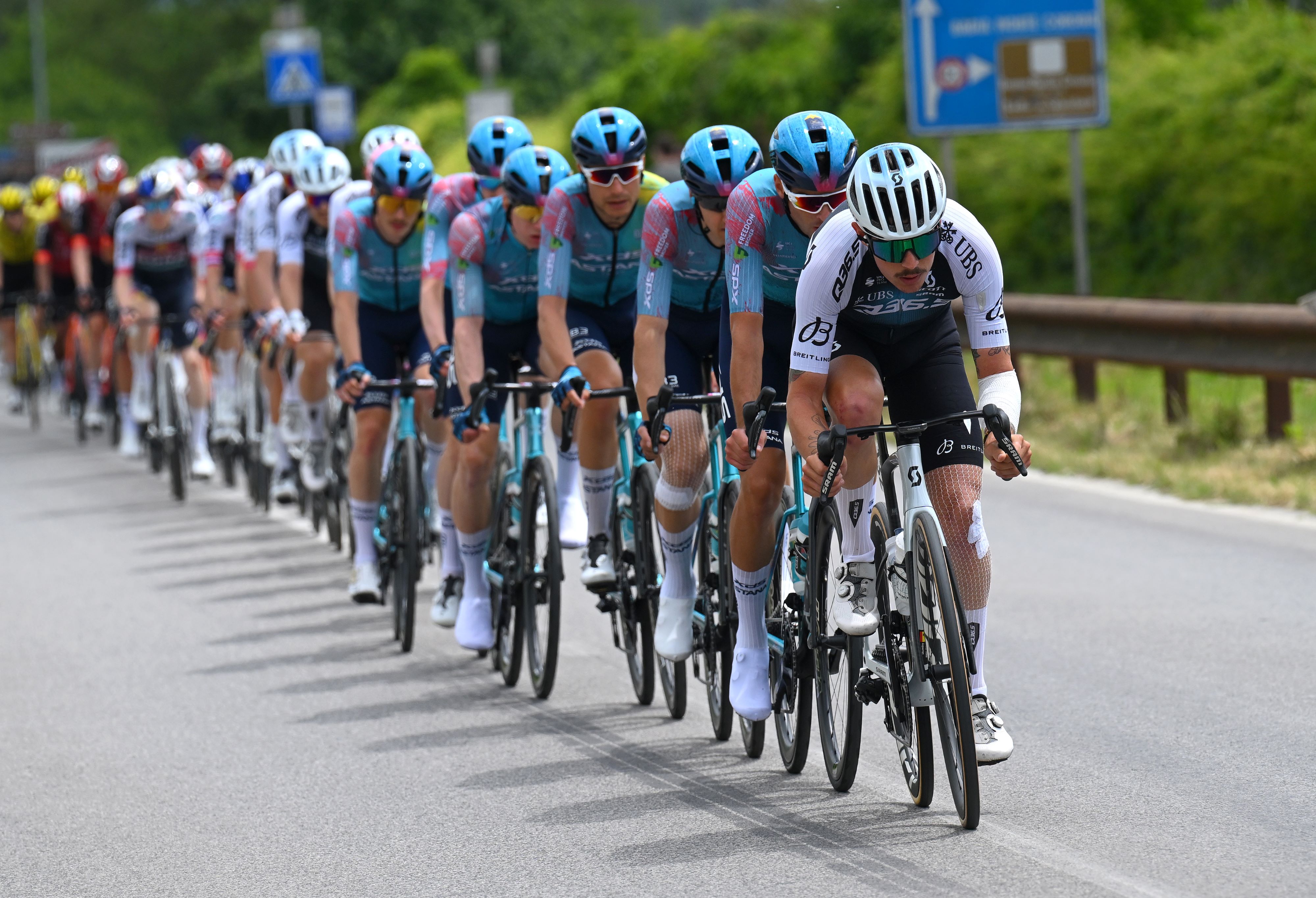 Xabier Mikel Azparren of Spain and Team Q36.5 Pro Cycling competes during the 108th Giro d'Italia 2025, Stage 9 a 181km stage from Gubbio to Siena / #UCIWT / on May 18, 2025 in Siena, Italy. (Photo by Tim de Waele/Getty Images)