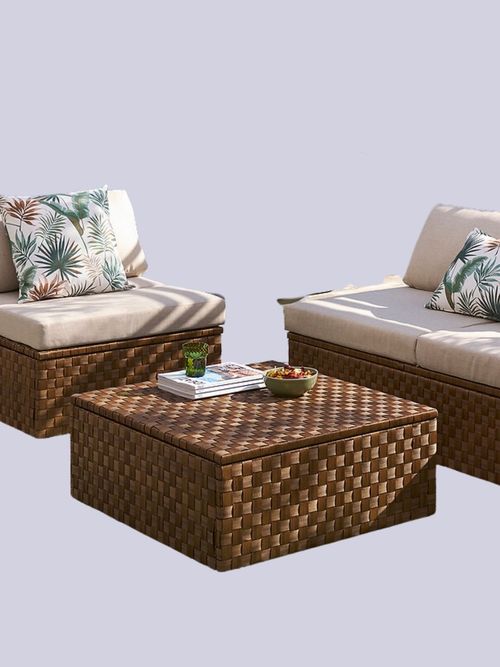 Alz&eacute;na Woven Resin Garden Coffee Table