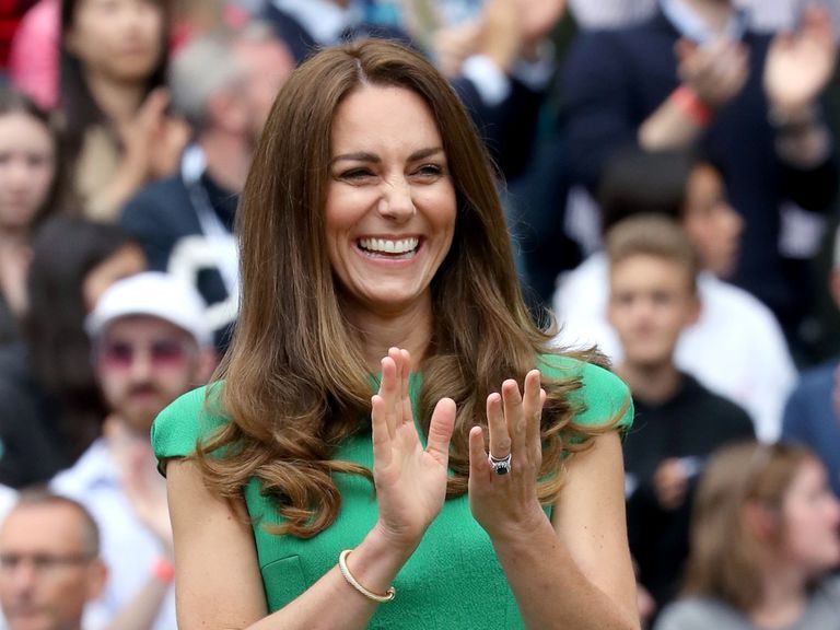 Kate Middleton and Prince William at the Wimbledon women's final