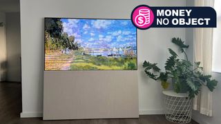 LG Easel OLED TV showing some artwork