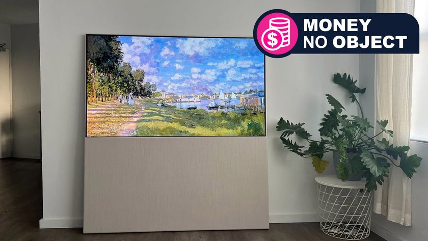 LG Easel OLED TV showing some artwork