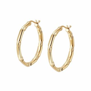 Estée Lalonde Goddess Glow Hoop Earrings 18ct Gold Plate