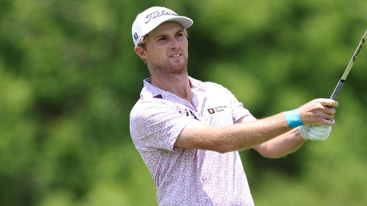 Will Zalatoris looks on after playing a shot at the Nedbank Golf Challenge