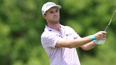 Will Zalatoris looks om after playing a shot at the Nedbank Golf Challenge